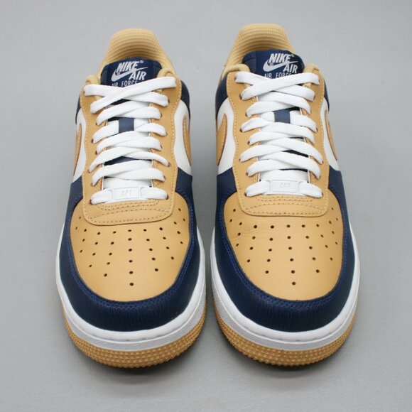 Nike Ladies 9.5 Air Force 1 AF1 Blue Gold/yellow White Shoes Sneakers AQ3778-994 - Picture 5 of 12